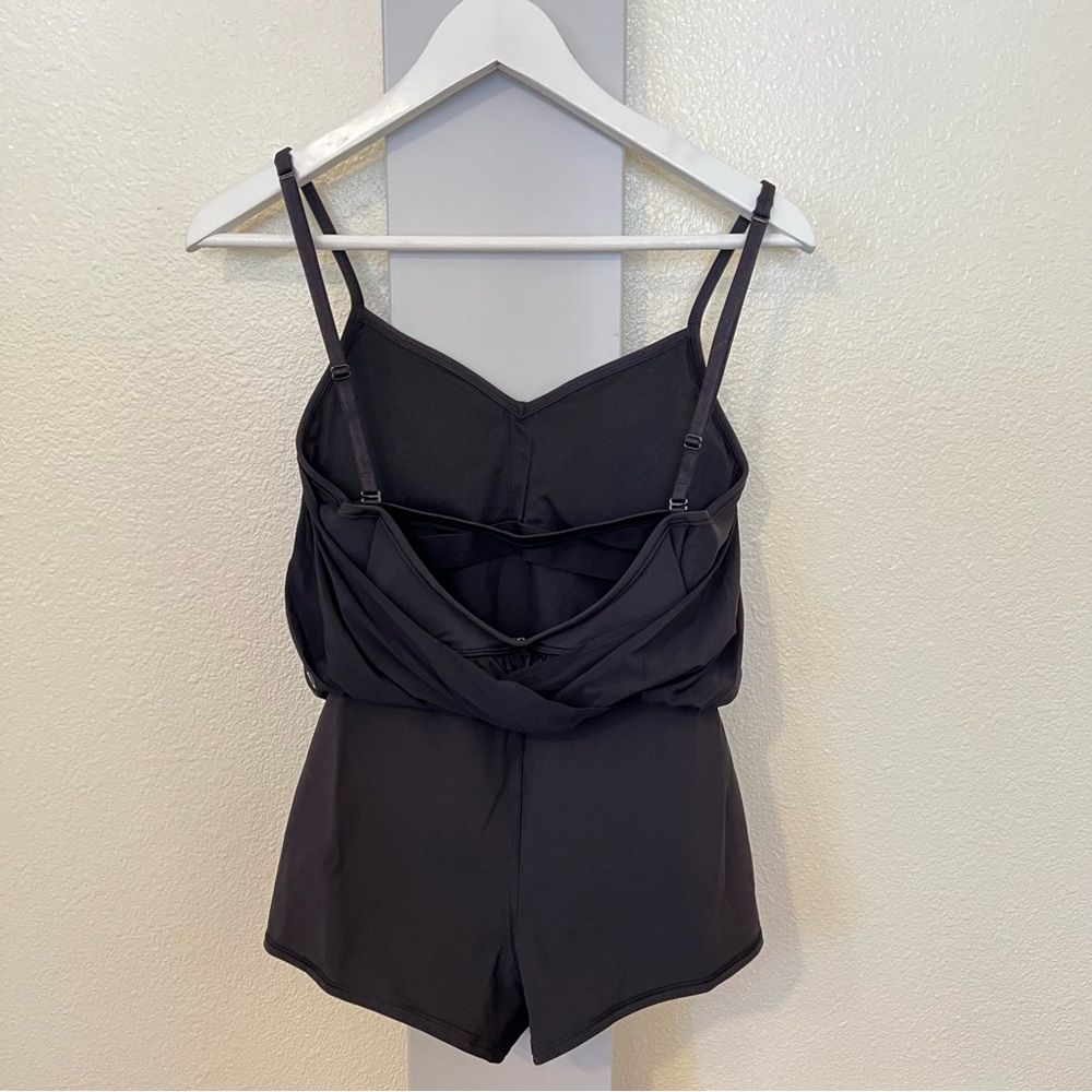 Size 4 black lululemon short bodysuit